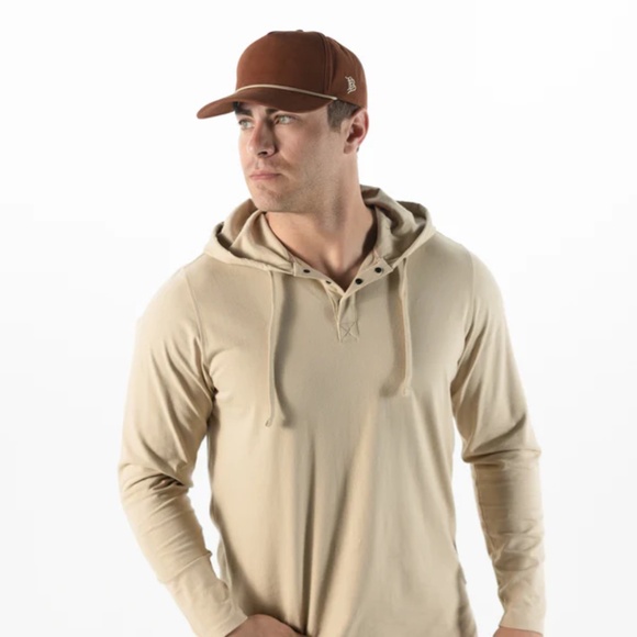 Bare Curved Canvas 5 Panel Rope Hat - vintage rust - Picture 4 of 8